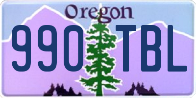 OR license plate 990TBL