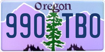 OR license plate 990TBO