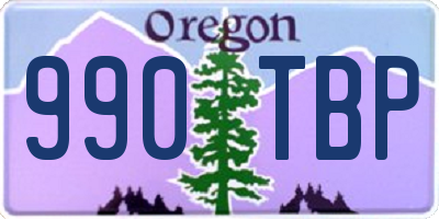 OR license plate 990TBP