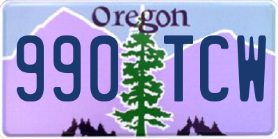 OR license plate 990TCW
