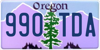 OR license plate 990TDA