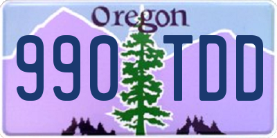 OR license plate 990TDD