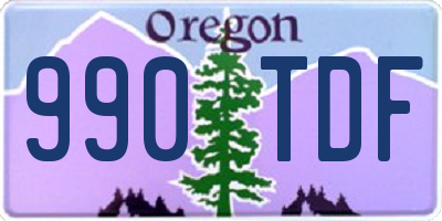 OR license plate 990TDF