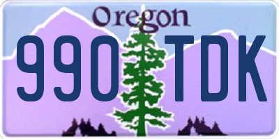 OR license plate 990TDK