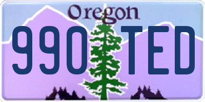 OR license plate 990TED