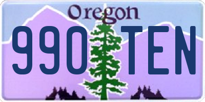 OR license plate 990TEN