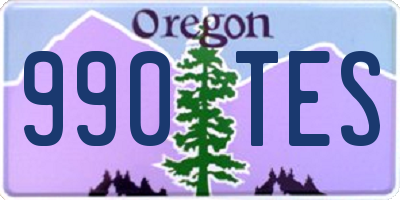 OR license plate 990TES