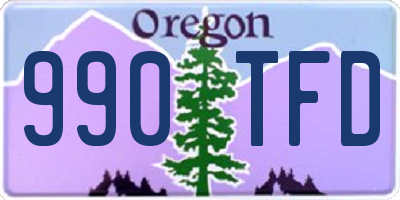 OR license plate 990TFD