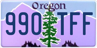 OR license plate 990TFF