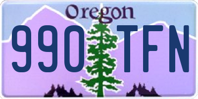 OR license plate 990TFN