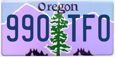 OR license plate 990TFO