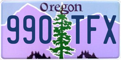 OR license plate 990TFX