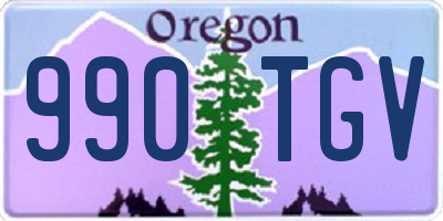 OR license plate 990TGV