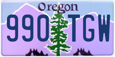 OR license plate 990TGW