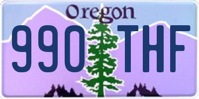 OR license plate 990THF