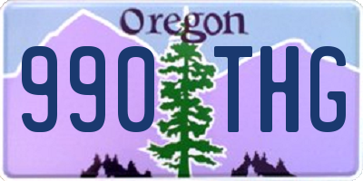 OR license plate 990THG