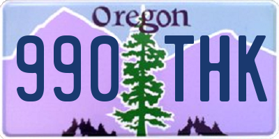 OR license plate 990THK