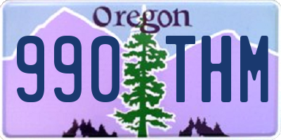 OR license plate 990THM