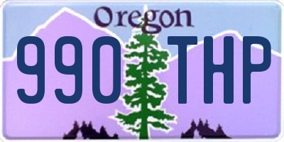 OR license plate 990THP