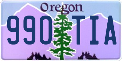 OR license plate 990TIA