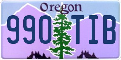 OR license plate 990TIB