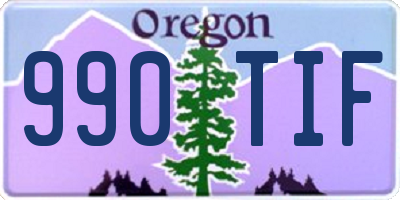 OR license plate 990TIF