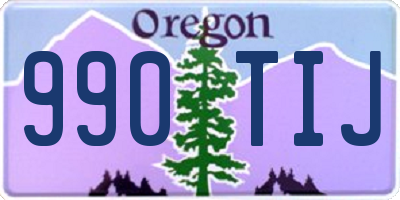 OR license plate 990TIJ