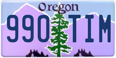 OR license plate 990TIM