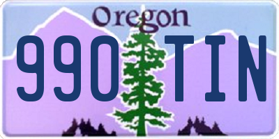 OR license plate 990TIN