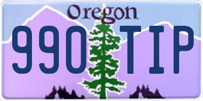 OR license plate 990TIP