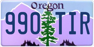 OR license plate 990TIR