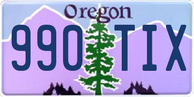 OR license plate 990TIX