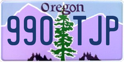 OR license plate 990TJP