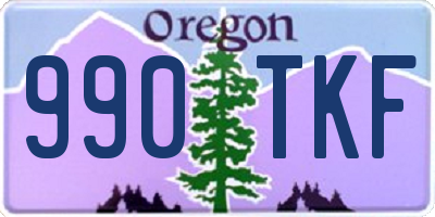 OR license plate 990TKF