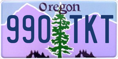 OR license plate 990TKT