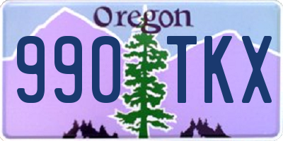 OR license plate 990TKX