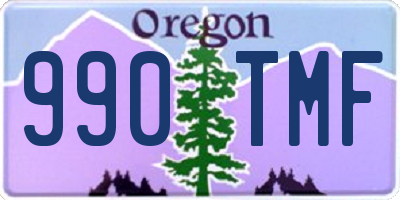 OR license plate 990TMF