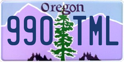 OR license plate 990TML