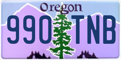 OR license plate 990TNB