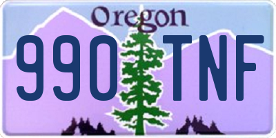 OR license plate 990TNF