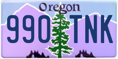 OR license plate 990TNK