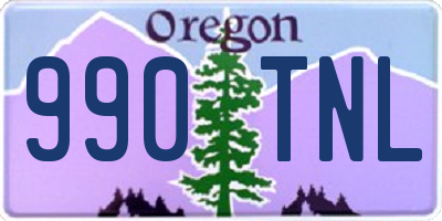 OR license plate 990TNL