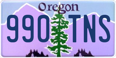 OR license plate 990TNS