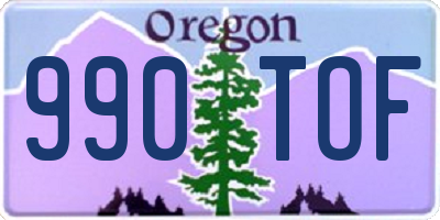 OR license plate 990TOF