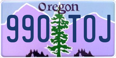 OR license plate 990TOJ