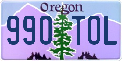 OR license plate 990TOL