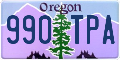 OR license plate 990TPA