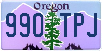 OR license plate 990TPJ