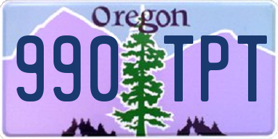 OR license plate 990TPT