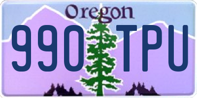 OR license plate 990TPU